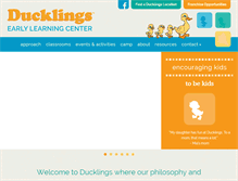 Tablet Screenshot of ducklingselc.com